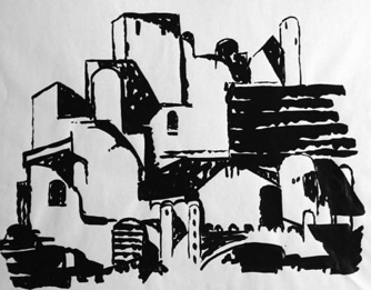 Landschaftsstrukturen #416,/1958 Landschaftsstrukturen #416,/1958